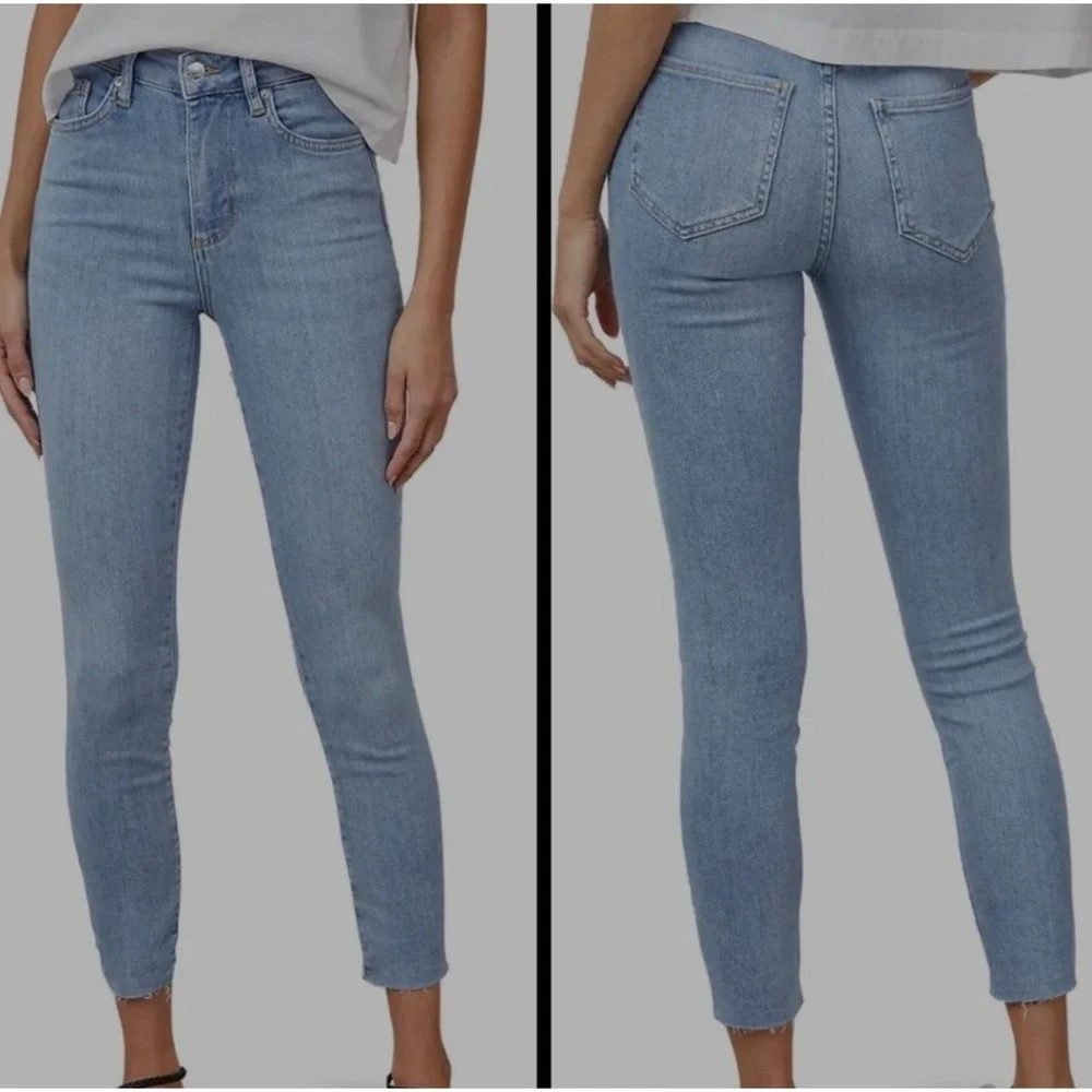 Rails The Larchmont Skinny Cropped high rise Jeans in Tide Pool Size 32 raw hem